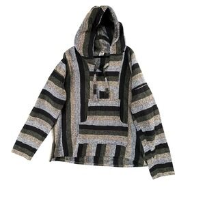 Artesanias Mickey Baja Hoodie XXL Bohemian Hippie Mexican Festival Cozy Pullover